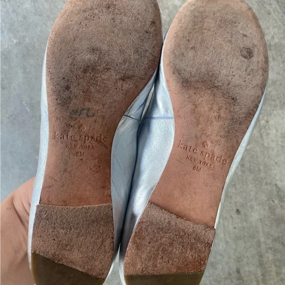 Kate Spade Metallic Silver Leather Footwear 8 - Picture 3 of 7